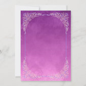 Invitation d'anniversaire Filles Dragon Rose Viole (Dos)