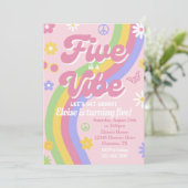 Invitation d'anniversaire Five is a Vibe (Debout devant)