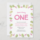 Invitation d'anniversaire | flamand tropical (Devant)