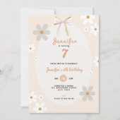 Invitation d'anniversaire Fleur de Pâquerette pour (Devant)