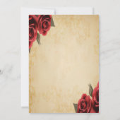 Invitation d'anniversaire Fleur de Rose Vintage - (Dos)