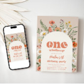 Invitation d'anniversaire Fleur sauvage