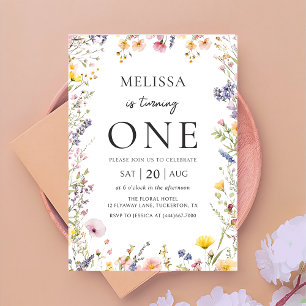 Invitation d'anniversaire fleur sauvage