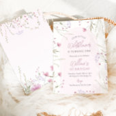 Invitation d'anniversaire fleur sauvage