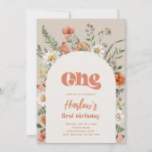 Invitation d'anniversaire fleur sauvage | Fleur sa (Devant)