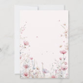 Invitation d'anniversaire fleur sauvage | Rose Wil (Dos)
