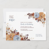 Invitation d'anniversaire Fleurs d'Automne & Citro (Devant)