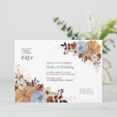 Invitation d'anniversaire Fleurs d'Automne & Citro (Debout devant)