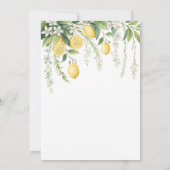 Invitation d'anniversaire Fleurs de citron aquarel (Dos)