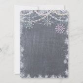 Invitation d'anniversaire flocon de neige en hiver (Dos)