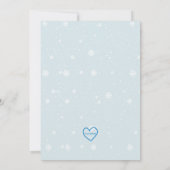 Invitation d'anniversaire flocon de neige pour la (Dos)