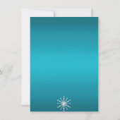 Invitation d'anniversaire Flocon de neige scintill (Dos)