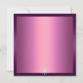 Invitation d'anniversaire flocon de neige scintill (Dos)