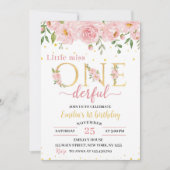 Invitation d'Anniversaire Floral (Devant)