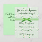 Invitation d'anniversaire floral (Devant / Derrière)