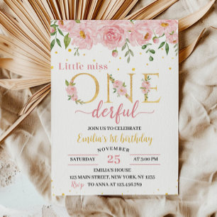 Invitation d'Anniversaire Floral