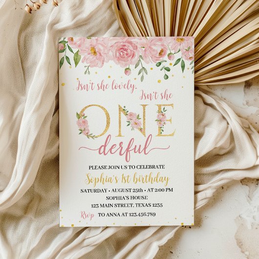 Invitation d'Anniversaire Floral