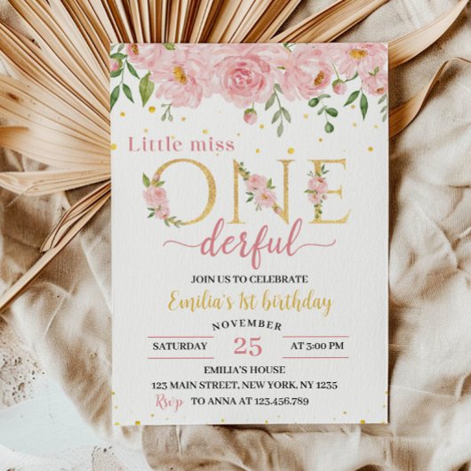 Invitation d'Anniversaire Floral