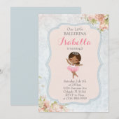 Invitation d'anniversaire Floral Ballerina (Devant / Derrière)