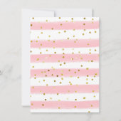 Invitation d'anniversaire Floral Pink Gold (Dos)