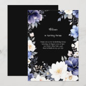 Invitation d'anniversaire florale (Devant / Derrière)