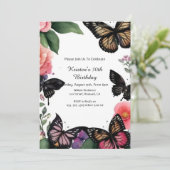 Invitation d'anniversaire florale (Debout devant)