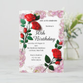Invitation d'anniversaire florale (Debout devant)