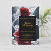 Invitation d'anniversaire florale (Debout devant)