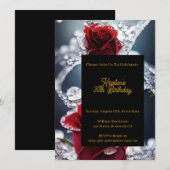 Invitation d'anniversaire florale (Devant / Derrière)