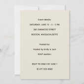 Invitation d'anniversaire florale  (Dos)