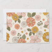 Invitation d'anniversaire florale | Anniversaire d (Dos)