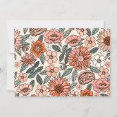 Invitation d'anniversaire florale | Anniversaire d (Dos)