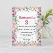 Invitation d'anniversaire florale, Anniversaire de (Debout devant)