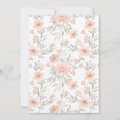 Invitation d'anniversaire florale, Anniversaire de (Dos)