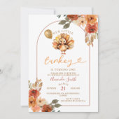 Invitation d'anniversaire florale Boho Arch automn (Devant)