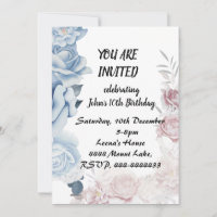 Invitation d'anniversaire florale enchantée