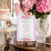 Invitation d'anniversaire florale Hydrangea rose é