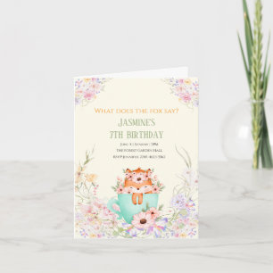 Invitation d'anniversaire florale magique de la fo