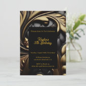 Invitation d'anniversaire florale personnalisée (Debout devant)