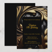 Invitation d'anniversaire florale personnalisée (Devant / Derrière)