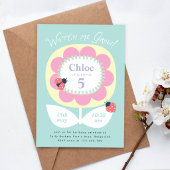 Invitation d'anniversaire florale, Regarde-moi gra