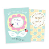 Invitation d'anniversaire florale, Regarde-moi gra