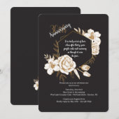 Invitation d'anniversaire florale romantique (Devant / Derrière)