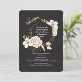 Invitation d'anniversaire florale romantique (Debout devant)