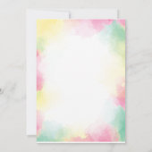 Invitation d'anniversaire florale rose pâle pour f (Dos)