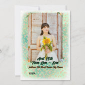 Invitation d'anniversaire Flower & Butterfly (Dos)