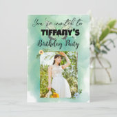Invitation d'anniversaire Flower & Butterfly (Debout devant)