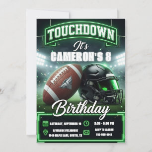 Invitation d'anniversaire Football 5-13 ans