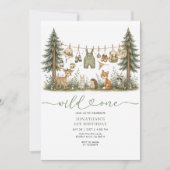 Invitation d'anniversaire Forest Wild One (Devant)