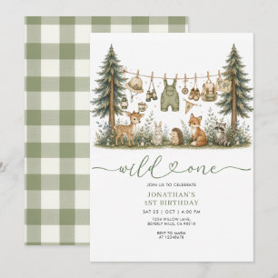 Invitation d'anniversaire Forest Wild One